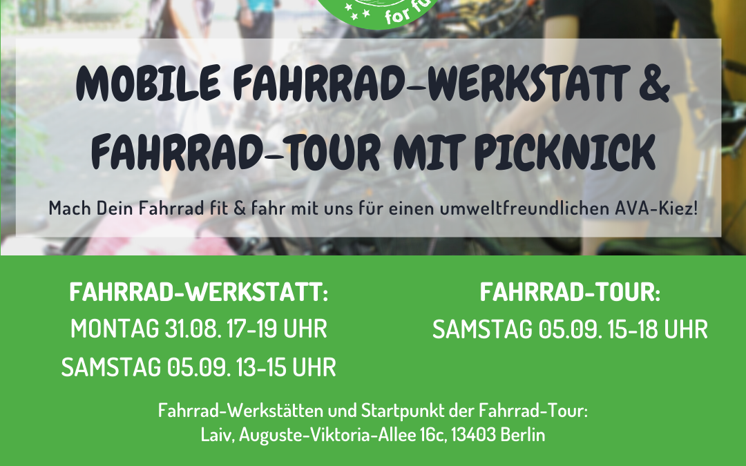 Mobile Fahrrad-Werkstatt & Fahrrad-Tour mit Picknick